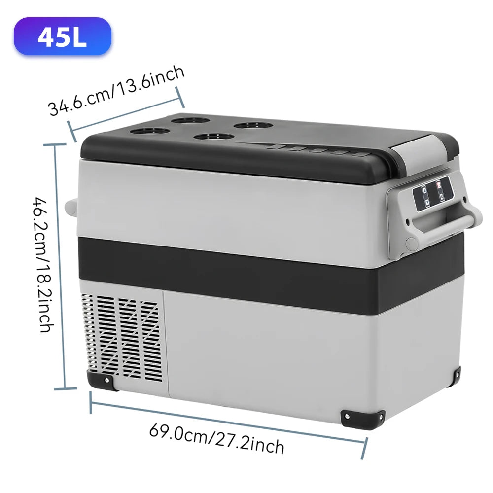 30L 35L 40L 45L 50L 55L Car Refrigerator DC 12V/24V Car Freezer Fridge -4℉~68℉ RV Portable Compressor Cooler Camping Travel