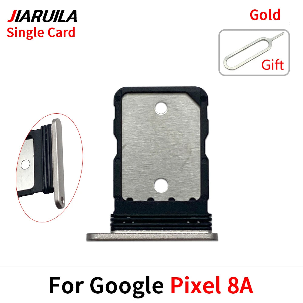 SIM Card Tray Holder For Google Pixel 8 8A 8 Pro Sim Single Card Tray Holder Adapter Chip Drawer Socket Accessories Parts
