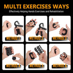 Adjustable Hand Grip Strengthener with Counter, Finger Exerciser Stretcher, Forearm Workout Equipment, Grip Ring Stress Ball, Hand Rehabilitation Trainer, Hand Strength Training Kit