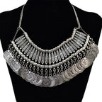 Multi-style Vintage Coin Choker Necklace for Women Boho Afghan Ethnic Gypsy Native Tribal Dress Turkish Pakistan Indian Jewelry