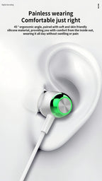 EARDECO TypeC/3.5mm Wired Headphones with Mic Volume Control Music Headset with Bass Phone Earphones for Samsung Huawei Xiaomi