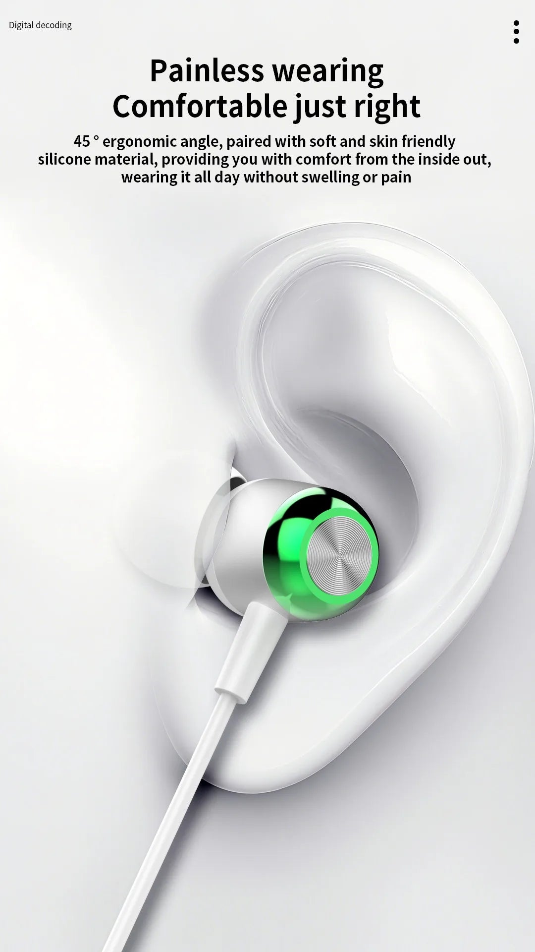 EARDECO TypeC/3.5mm Wired Headphones with Mic Volume Control Music Headset with Bass Phone Earphones for Samsung Huawei Xiaomi