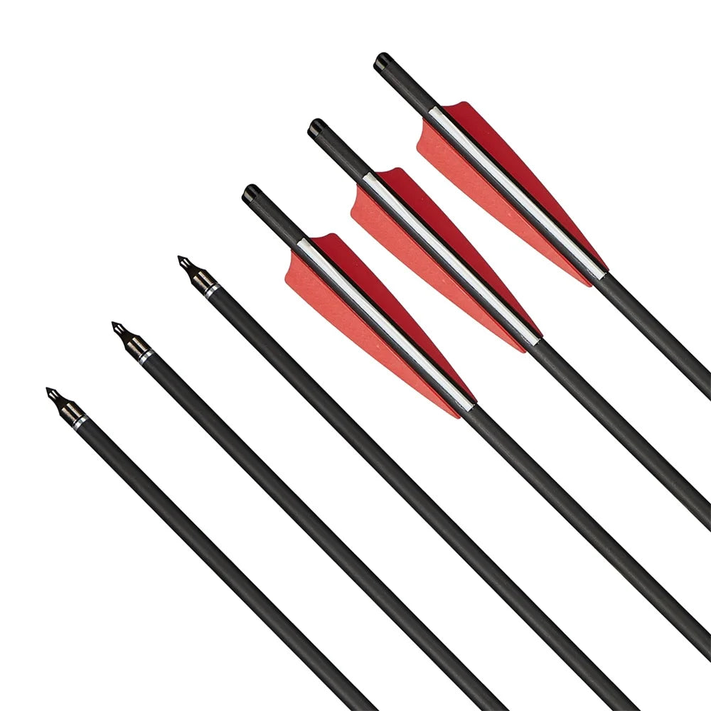 Carbon Crossbow Arrow with Replaced Arrowhead, Archery Bolts, Shooting Accessories, Hunting, ID8.8, OD7.6, 20"