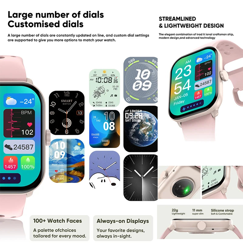 For Xiaomi Watch 5 Smart Watch Men HD AMOLED Screen Heart Rate Bluetooth Calling GPS Tracking Waterproof Sports SmartWatch Women