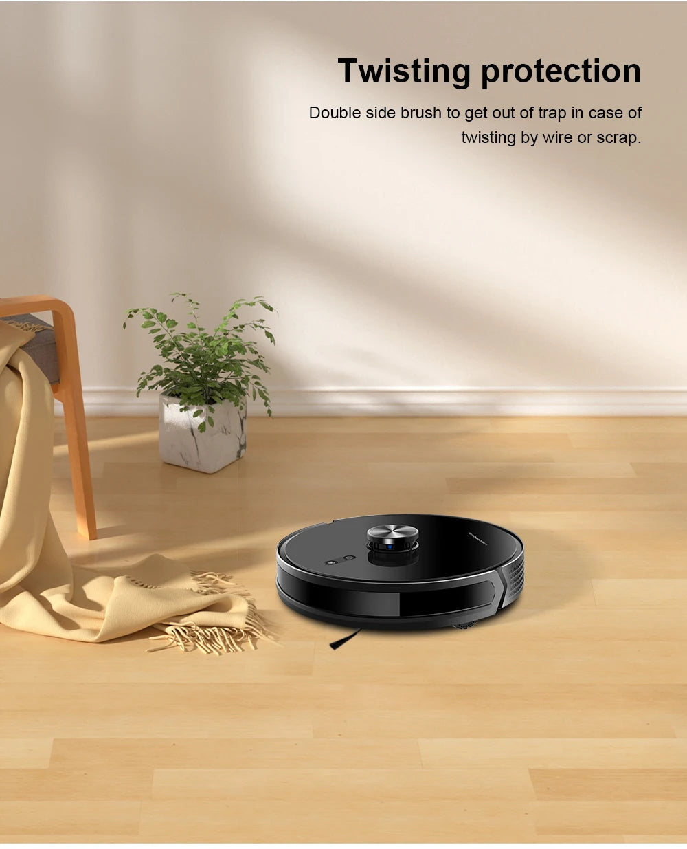 Liectroux / LILIN X6 Robot Vacuum Cleaner,Laser System,Wet Dry Mopping,6500Pa, Multi-Floor Map,Zone Cleaning,APP Restricted Area
