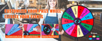 SucceBuy 18 Inch Tabletop Color Prize Wheel w/ Folding Tripod Floor Stand 14 Slots Dry Erase for Win Fortune Spinning Stand Game