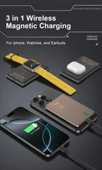 QI 2.1 Magnetic Powerbank Wireless Fast Charing Spare Portable External Battery for iPhone 12-17 Pro Watch Airpods 5000/10000mAh
