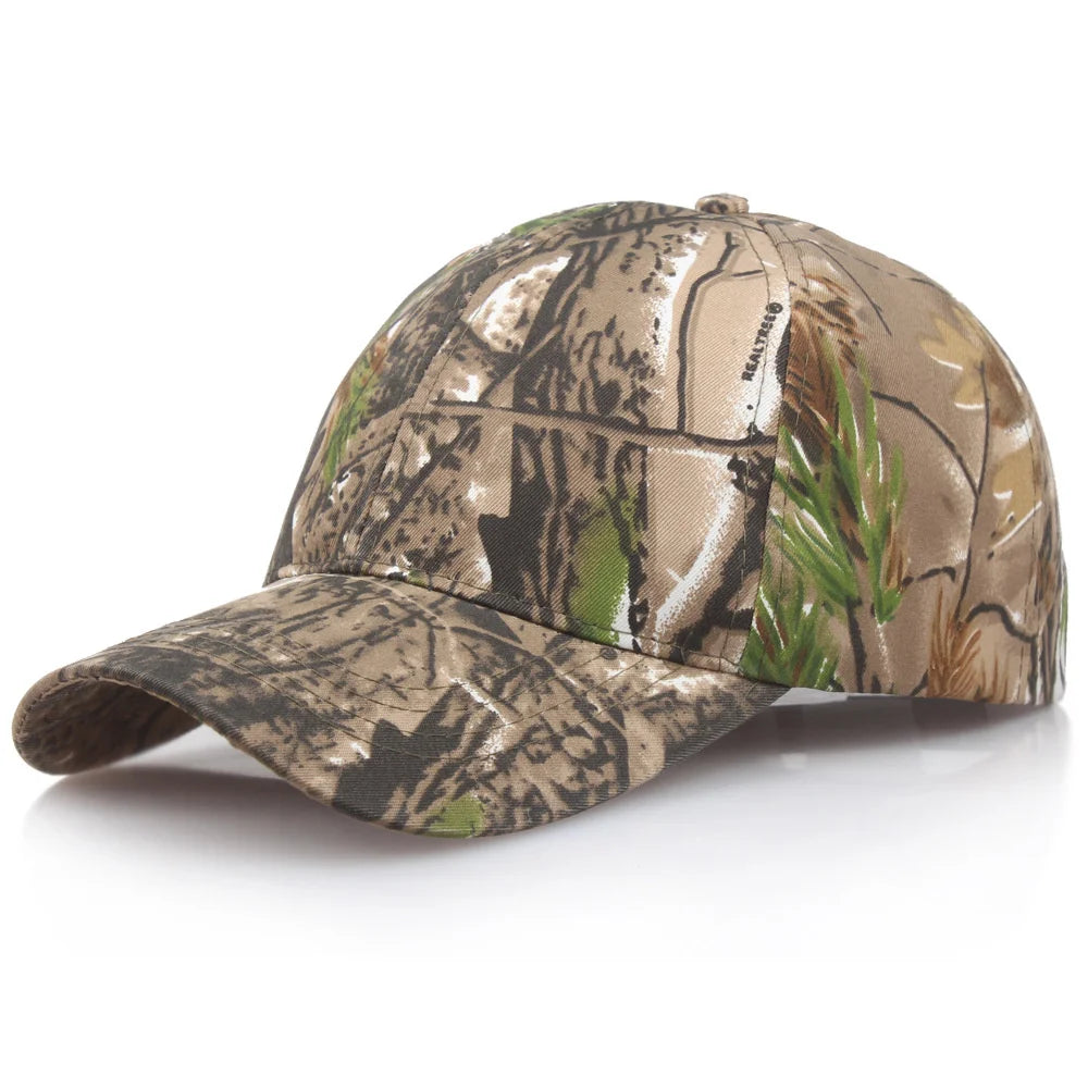 Unisex Jungle Camouflage Outdoor Baseball Cap Summer Sun Protection Hat For Sport Hunting Hiking Running Fishing Camping