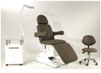 Multifunctional beauty salon equipment brown polyurethane leather 3 motor reclining electric massage face wash bed