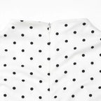 Talenza White Polka Dot Long Dress Summer Sexy High-Waisted Vintage Print Sleeveless Dress Casual Party Vacation New Women Dress