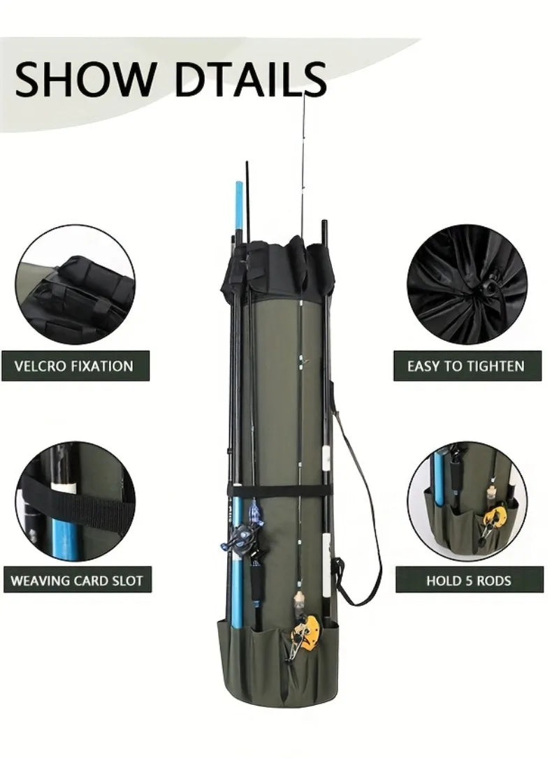 Fishing Rod Bag Durable Folding Fishing Tackle Carry Bag Multifunction Large Capacity High Quality Rod Case