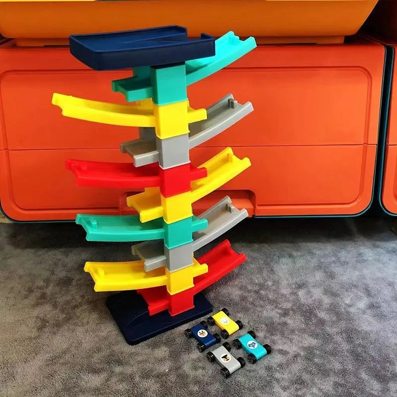 Kids Toy Racing Track Toy Vehicle with Alloy Car Slot Car Race Track Set Educational Game Boys Toys for 6 7 8-12 Years Boy Gifts