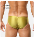 2026 fashion solid color men's three-dimensional triangle breathable sports low waist high elastic tight body