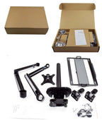 OL-3L aluminum silver Ergonomics 10"-17" desk laptop stand 32" monitor desktop bracket computer mount full motion column bar