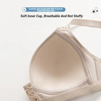 Wire Free Front Buckle Bra Thin Cup Breathable Push Up Side Support Vest Style Adjustable Comfort Underwear For Women