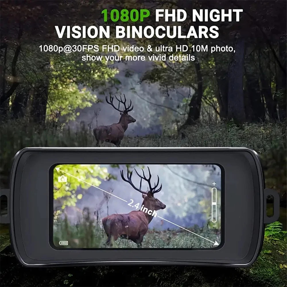 1080P Binocular Infrared Night-Visions Device 5X Binocular Day Night 850nm IR LED Photo Video Taking Digital Zoom for Hunt,Boat