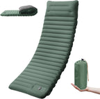 Extra Thick 4 Inch Camping Sleeping Pad Outdoor Camping Self-Inflating Mats Spliceable Hiking Fishing Sleeping Pad