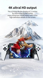 M28 Portable Retro Video Game Console 7.1" HD LCD 128GB 4000mAh 3D Game Support PS2 30+ Simulators Dual Joystick