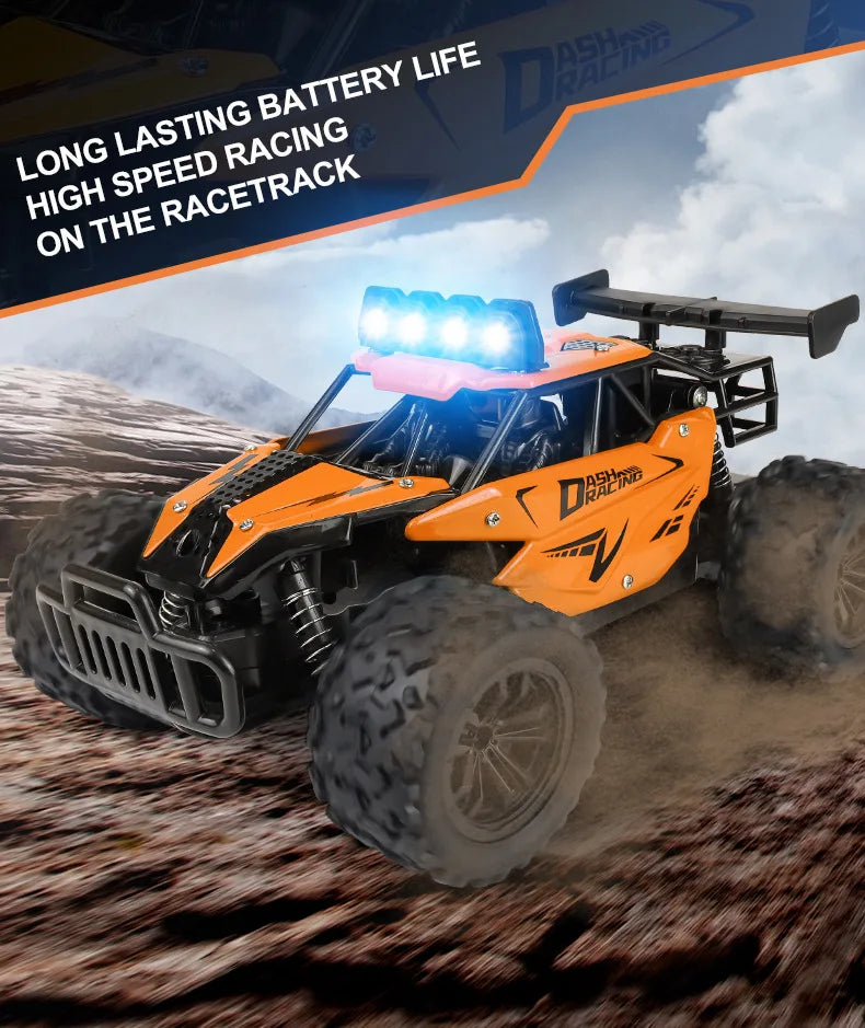 Oike RC Car 1:16 Model With LED Lights Radio Off-road Remote Control Climbing Vehicle Outdoor Cars Drift Race Toys Boys Gifts
