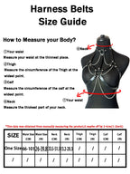 Women Fashion Belt Female Street Style Harness Adjustable Chest Belt with Chain Leather Waistband Gothic Clothing Accessories