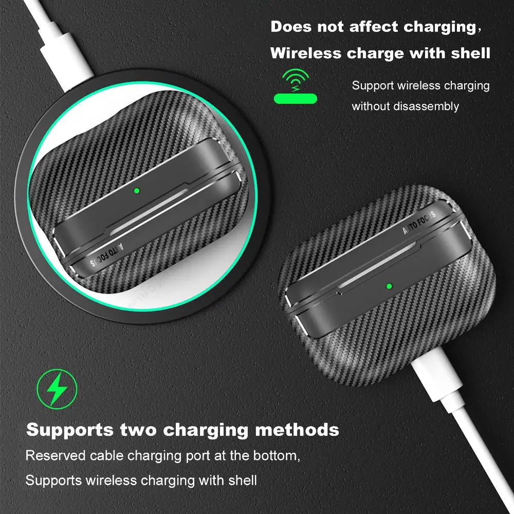 Carbon Fiber Case For AirPods Pro 2023 Wireless Earphone Case For AirPods Pro 2 3 1 Protective Cover For Air Pods Pro 2nd 3rd
