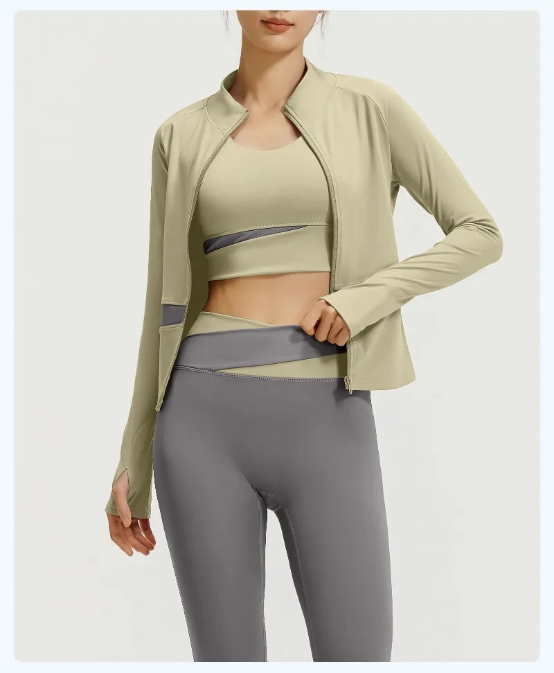 Yoga Set 3PCS Gym Clothes Sportswear Yoga Suits For Women Long Sleeve Crop Top Fitness Set Tracksuits Sports Bra Gym Leggings