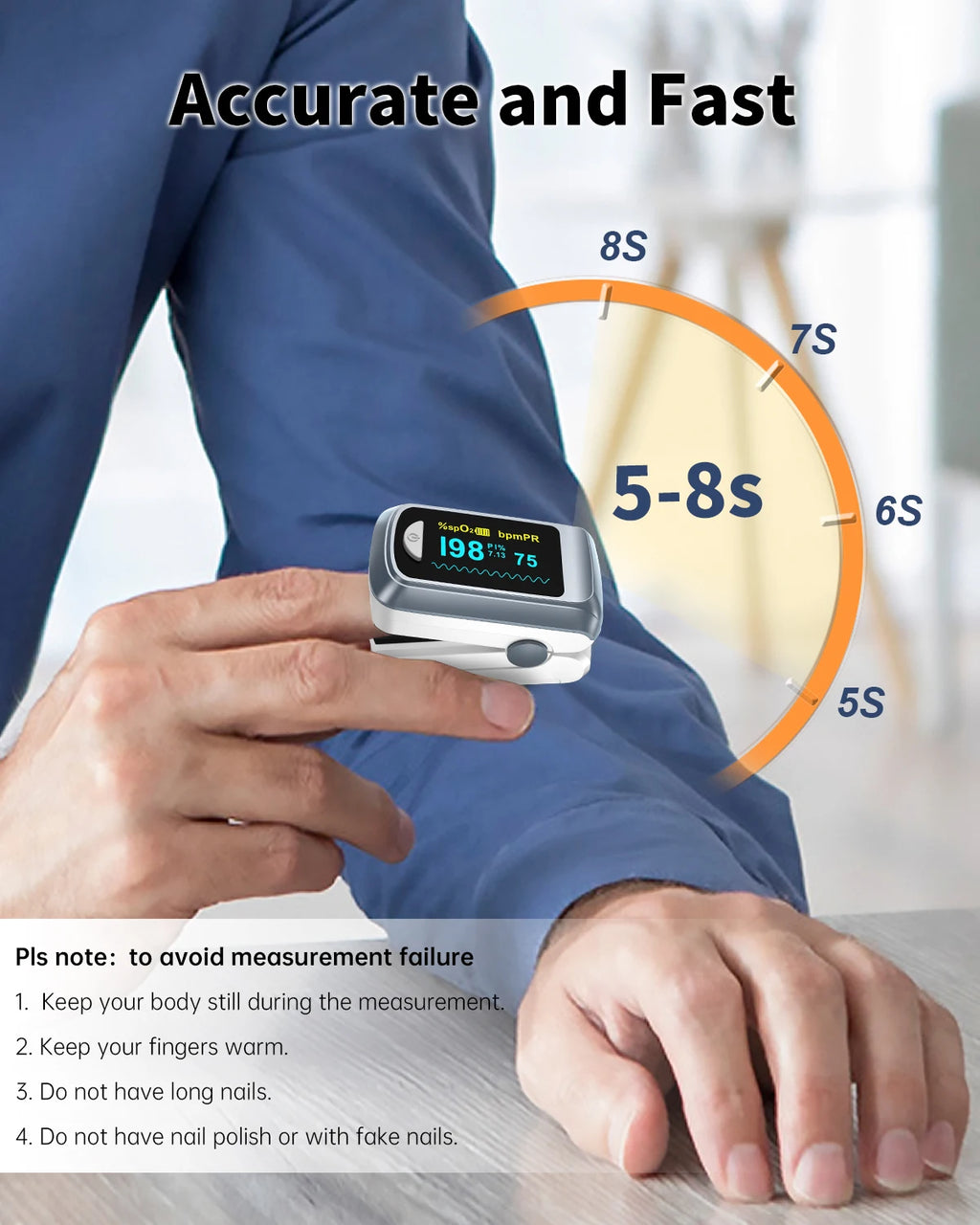 HealthTree Finger Pulse Oximeter Blood Oxygen Saturation SpO2 PI Oximetro De Dedo Pulsioximetro Oxymeter Bluetooth APP Control