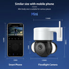 5MP Security Camera Outdoor Wireless 2.4G WIFI PTZ Auto Tracking Cameras Floodlight Color Night Vision IP66 Waterproof Two Way Audio Surveillance Cam