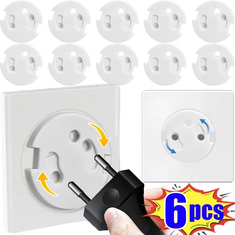 White Electrical Safety Socket Protective Covers Baby Care Clear Anti-electric Shock Infant Plug Power Outlet Guard Protection Main image