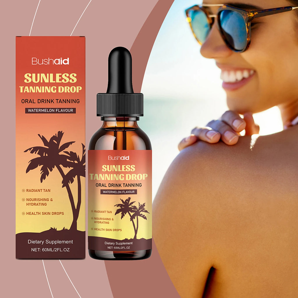 60ml Oral Drinkable Sunless Tanning Drops Self-Tan Drinking Drops Nourishing Self Tanner Nourishing Self Tanner Drops