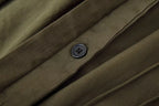 KONDALA 2026 Spring Summer Vintage Women Dress Fashion Single Breasted Sashes Draped V Neck Sleeveless Chic Brown Ladies Dresses