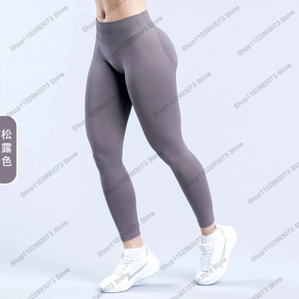 Women's High Waist Seamless Yoga Leggings Tummy Control Butt Lifting Workout Pants Soft Athletic Leggings for Gym Fitnes Running
