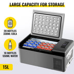 Sihao Mini Fridge Refrigerator Portable Car Freezer 15L/20L 12V/24V Compressor Cooler for Traveling Camping Outdoor Activities