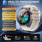 2026 New Micro Physical Examination Health SmartWatch Men ECG Uric Acid Lipids Blood Pressure BT Call Smartwatch For Android IOS