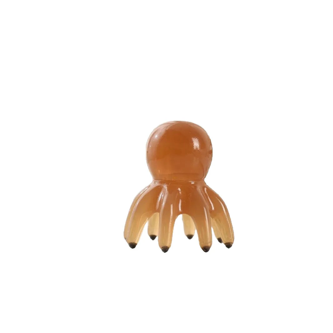 Resin Octopus Massage Comb Head Meridian Scraping Scalp Massage Brush Acupuncture SPA Gua Sha Massage Comb Fatigue Relief