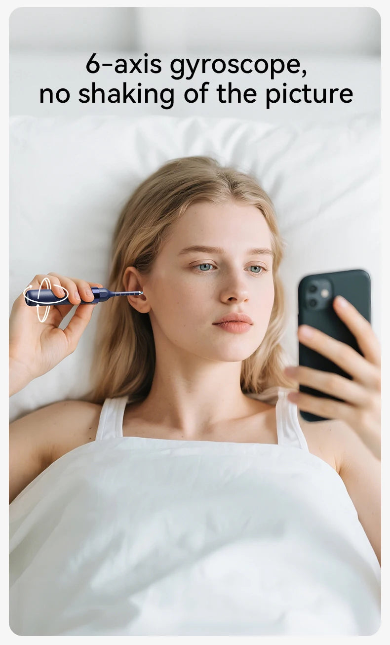 Upgraded Smart Visual Ear Wax Cleaner With Camera 800W HD Endoscope Multi-Functional Visual Ear Cleaning Tool Includes Storage