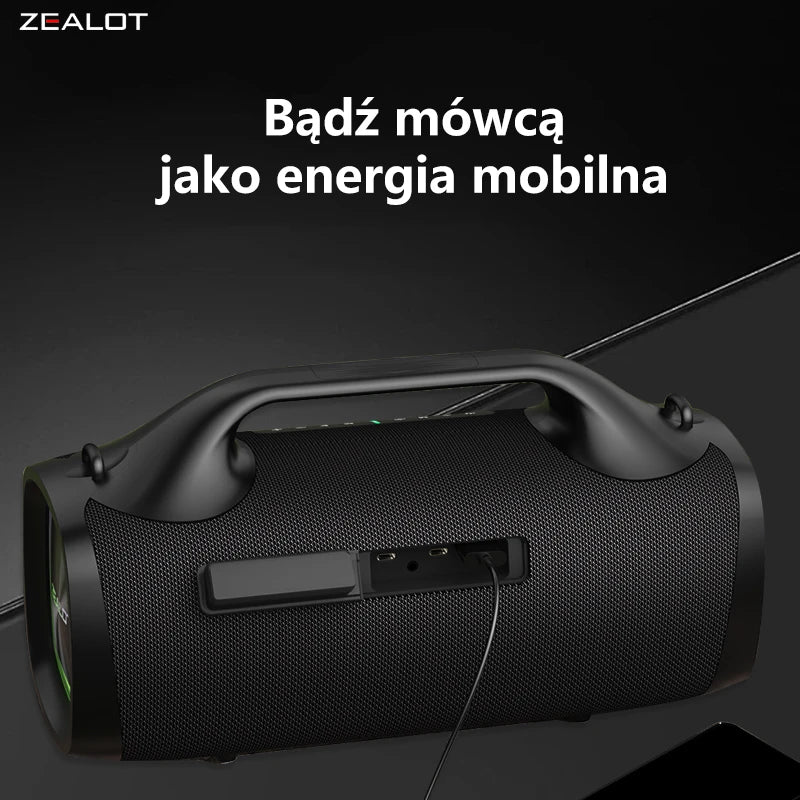 ZEALOT S79 Bluetooth Speaker 100W Portable Subwoofer HiFi Dual Pair Fast Charge 24000mAh Battery