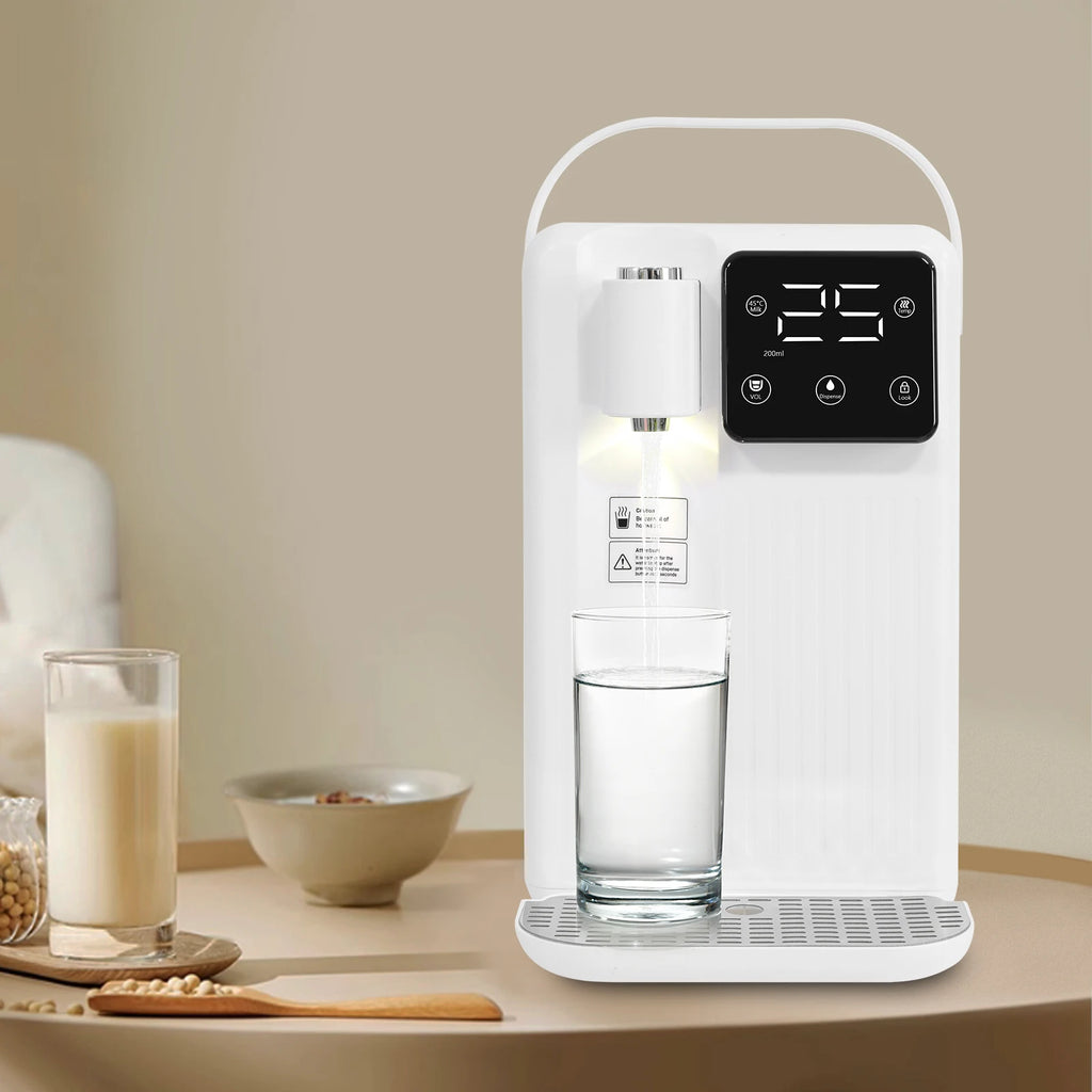 3L White Instant Hot Water Dispenser with LED Display 19*24*29.5cm Fast Heating Water Dispenser Office Desktop Water Dispenser