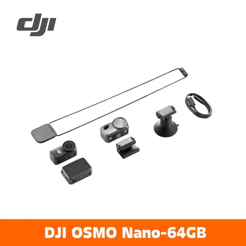 DJI Osmo Nano Bundle Standard 128G / 64GB small Camera Vlog 4K/60fps & 60° Wide FOV All-New 1/1.3 "sense Dual DJI Microphones