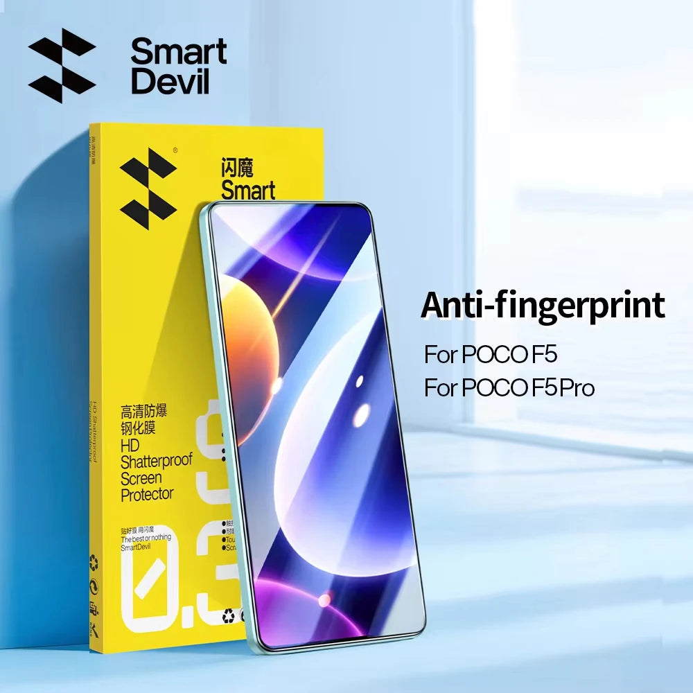 SmartDevil 2pcs Screen Protector for Xiaomi POCO F8 Ultra F7 X7 Pro F6 F5 Pro Tempered Glass for POCO M4 Pro 5G HD Anti Blue Ray Main image