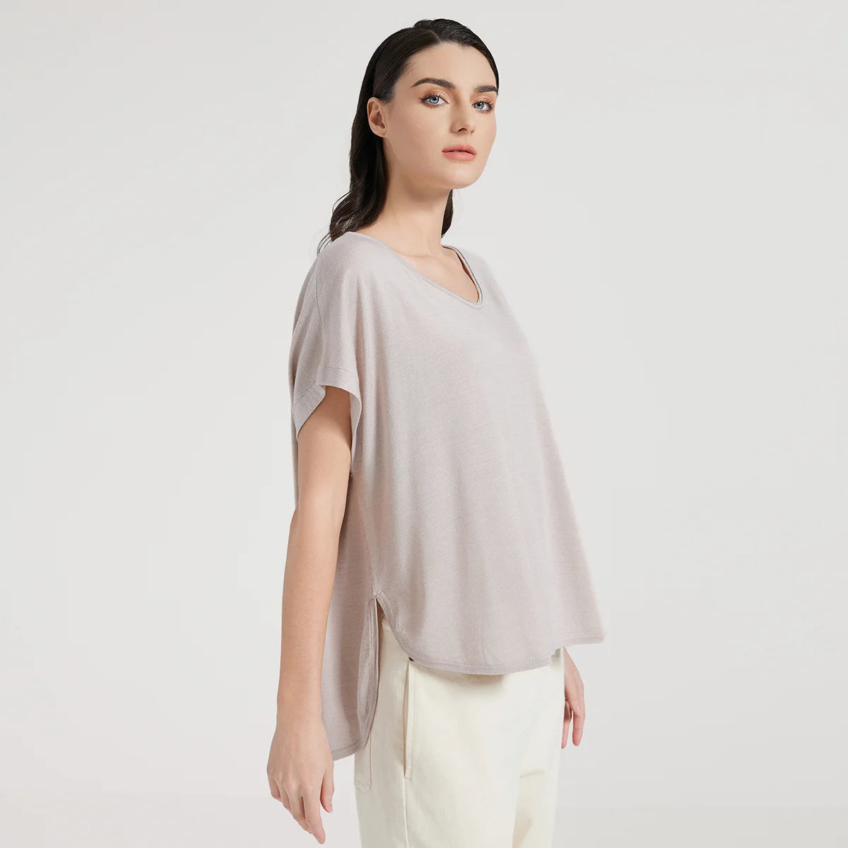 BC1095 Luxury Women's Clothing Silk Woolen Ladies Clothes loose Merino Wool Vest Sweaters For Woman Secondary image