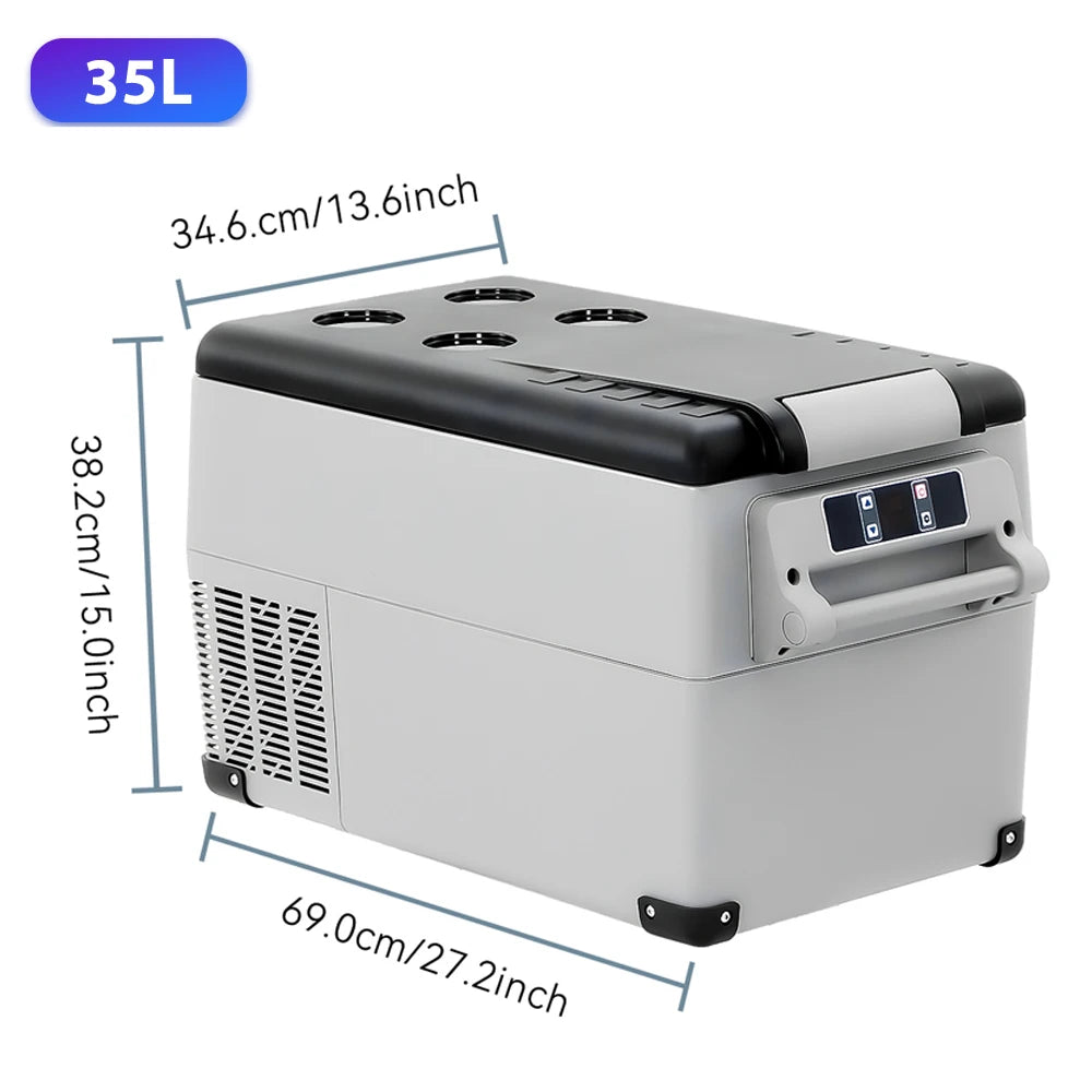 30L 35L 40L 45L 50L 55L Car Refrigerator DC 12V/24V Car Freezer Fridge -4℉~68℉ RV Portable Compressor Cooler Camping Travel