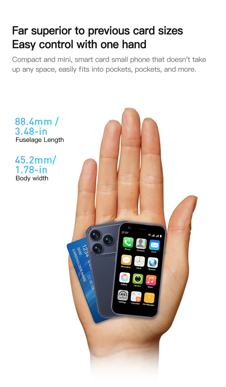 SERVO 18SE MINI Android Smartphone 3G WCDMA Dual SIM Card 2GB+16GB Play Store Face Unlock GPS WiFi Hotspot 3.0" Small Cellphone