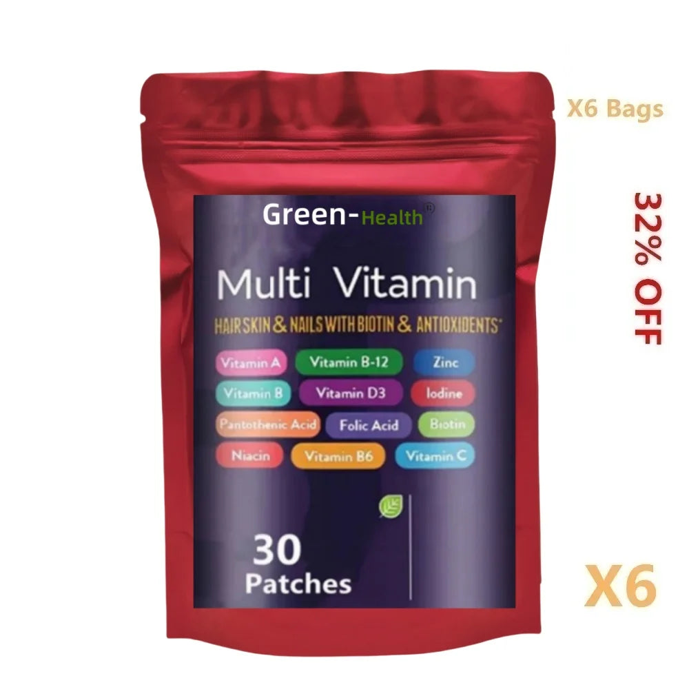 Multivitamin Patches - Packed with Vitamins & Minerals, Boosts Energy, Supports Immune System, Offers Antioxidant Benefits.