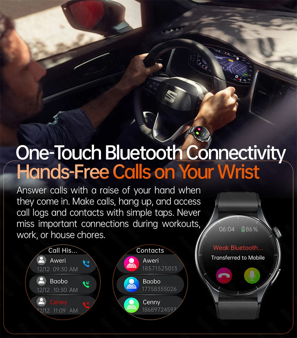 2026 New Smart Watch NFC ECG+PPG Blood oxygen Uric Acid Blood Pressure Sapphire Smartwatch Men For Android iOS Smart watch men