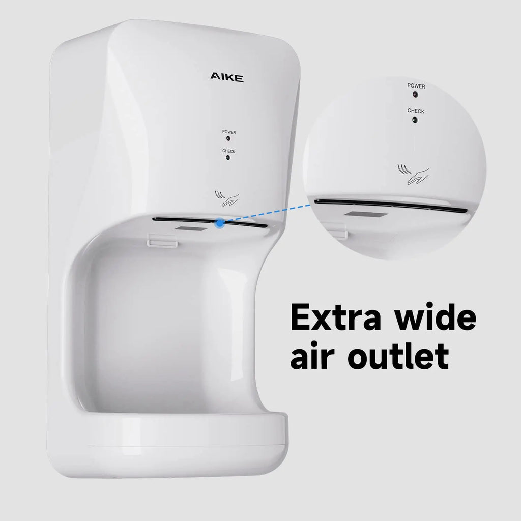 AIKE Automatic Hands Dryer with Drip Tray Wall Mounted High Speed Drying Machine 10-15s Quick Dry Hands Model AK2632 1400-1650W