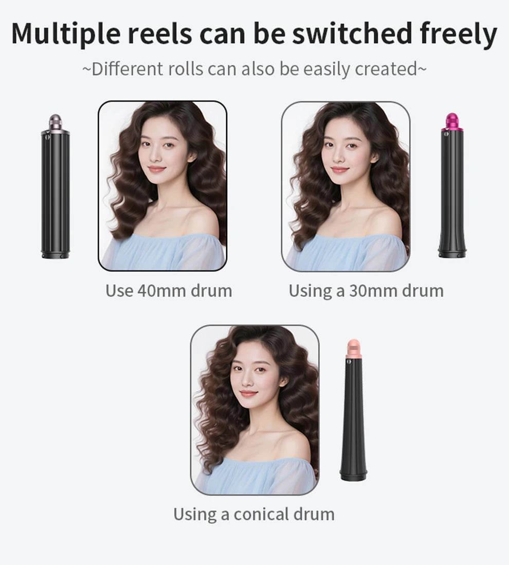 Automatic Curling Iron Hair Styling Tool for Hd15/16/17/18 Curling Wand 1.25 Inch Fast Heating Anti-Scald Ionic Hair Accessories