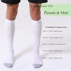 1/4 Pair Compression Socks Men Women 20-30mmhg - Circulation Support Socks Suitable Care Travel - Soft Breathable Sports Socks