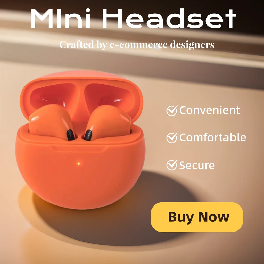 Mini Bluetooth Headset Wireless Portable Earpiece Handsfree Communication Earphones with Microphone for Mobile Phone Headphoens