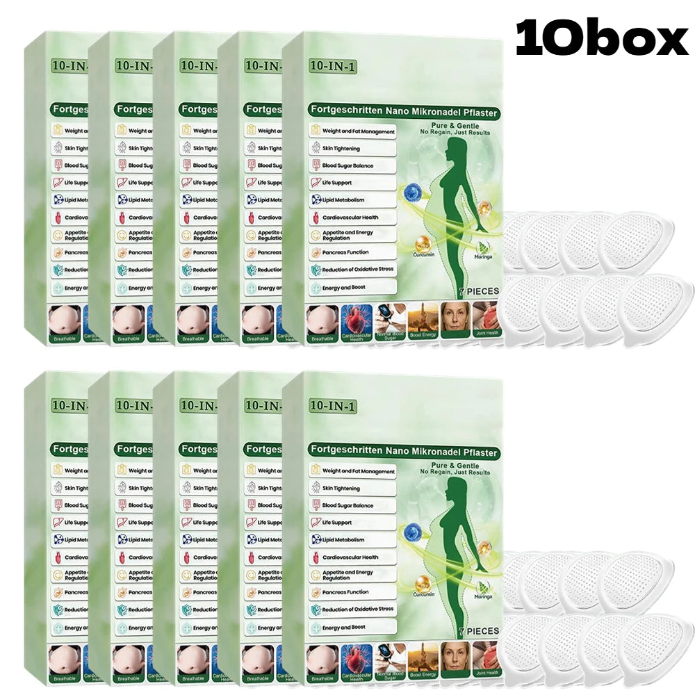 2026 Newest Nano Microneedle Firming Sticker - Moringa & Curcumin Extract, Skin Tightening, Fat Management For Women Men